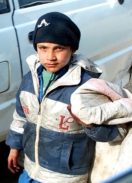 afghan boy on road to kabul