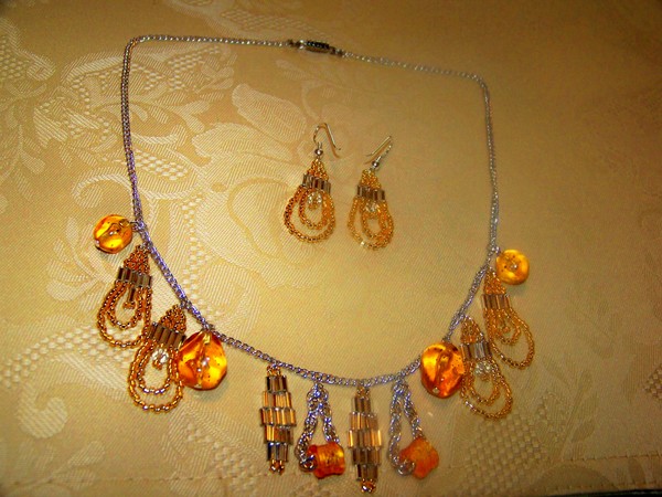 Beaded Drop Earrings/Necklace