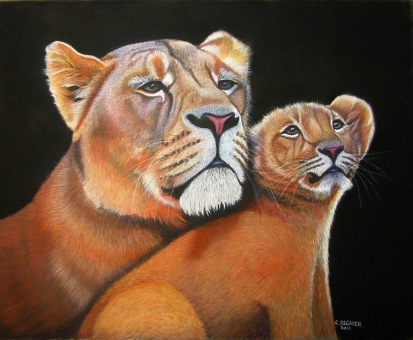Lioness & Cub (ref by Timbako the Jaguar)