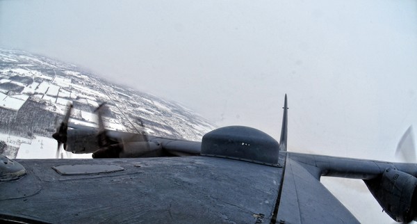 On top of a C-130 in Flight