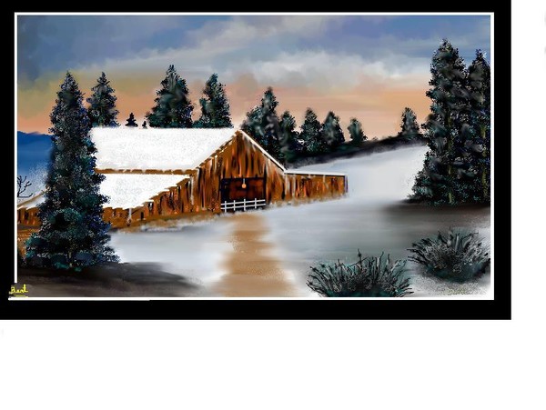 Snowy Barn