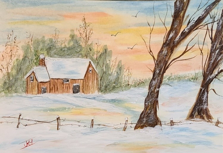 A DAY ON THE FARM-- WATERCOLOR