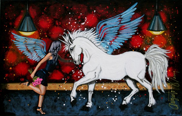 Fantasy Of An Angel An Her Unicorn