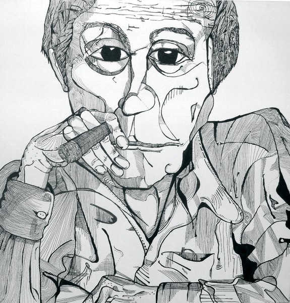 Marcel Duchamp Smoking A Big One 