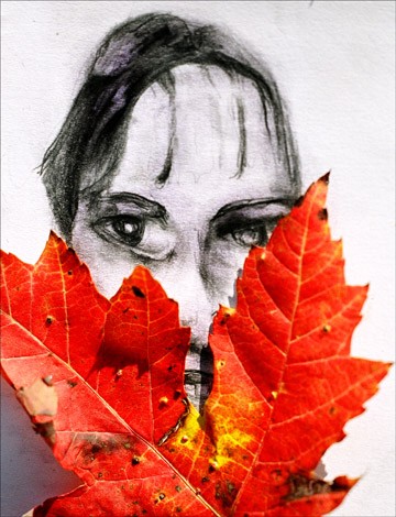 red leaf lady