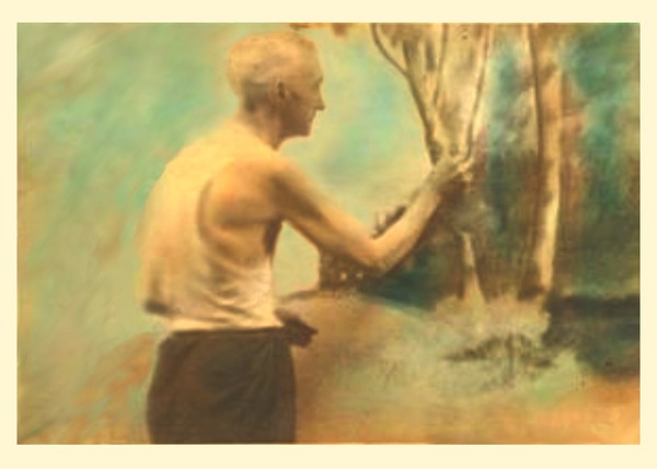 1943 John Cosgriff Painting a Mural, Collaborative