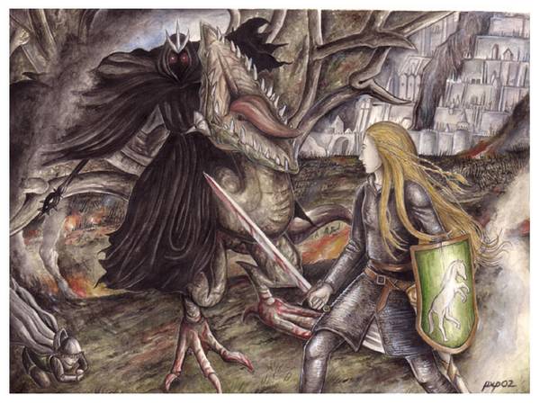 The Witch-king descends upon Éowyn