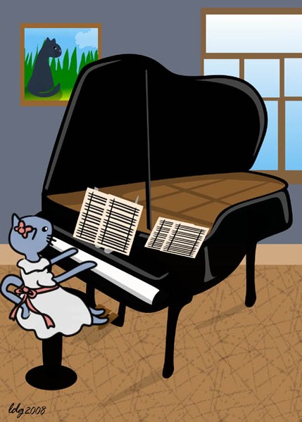 Cat Piano Recital