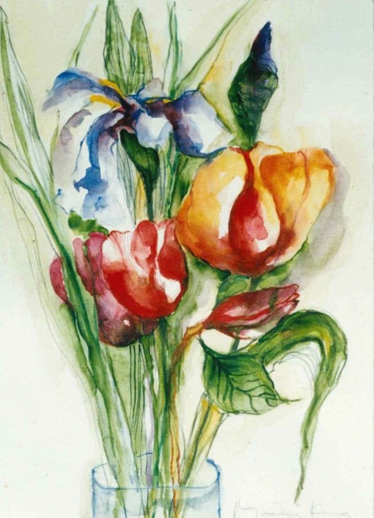 Tulips with Iris