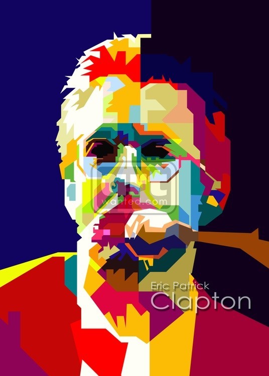 Eric Clapton Pop Art WPAP