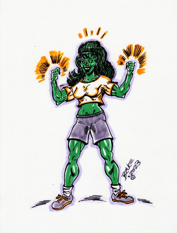 She-Hulk in color...