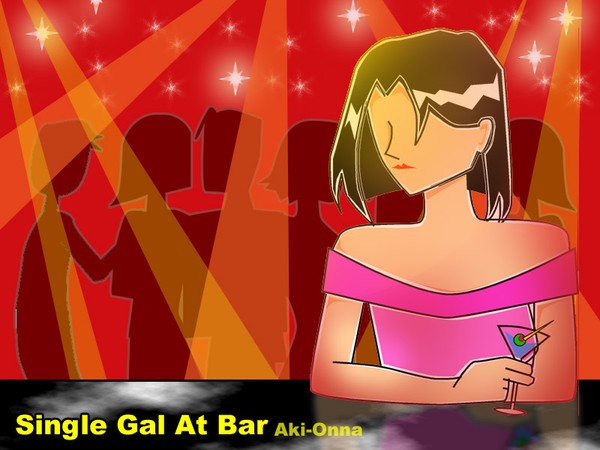 Single Gal at Bar