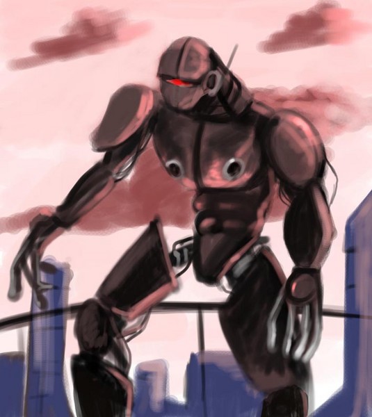 Robot in city