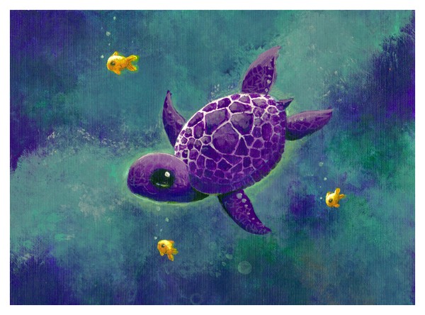 Sea Turtle and Friends Painting
