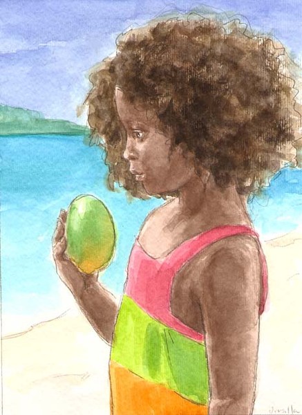 Child with Mango