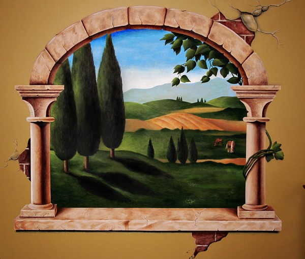 Arch Window Mural