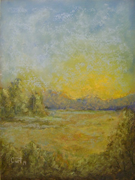 pastel landscape 9 x 12