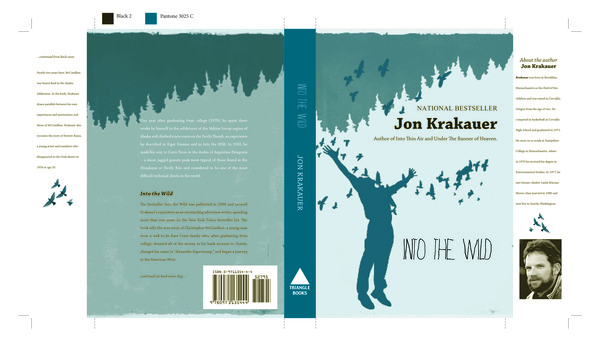 Into the Wild book cover InDesign