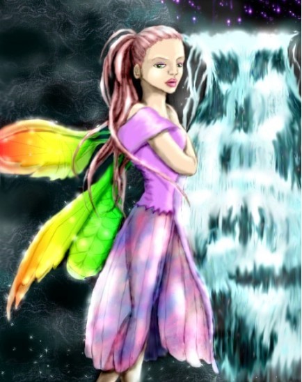 Fairy and Waterfall