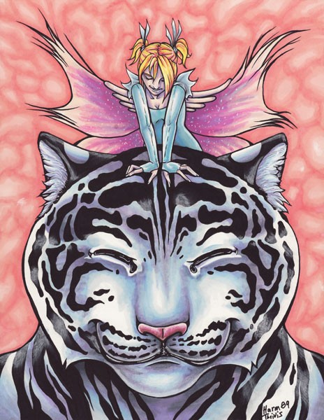 Faerie Hugs: White Tiger