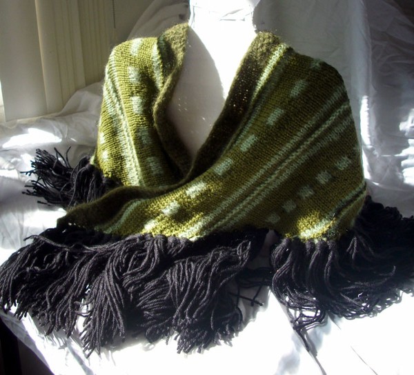 Green Wool Shawl