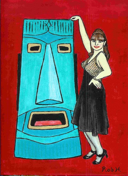 Monica and the blue tiki