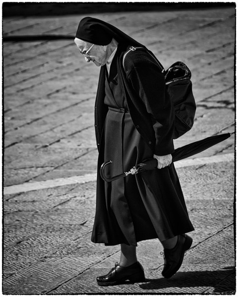 Walking Siena Nun