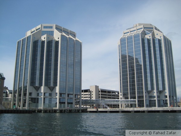 Seawater cooled buildings at Purdy's Wharf.