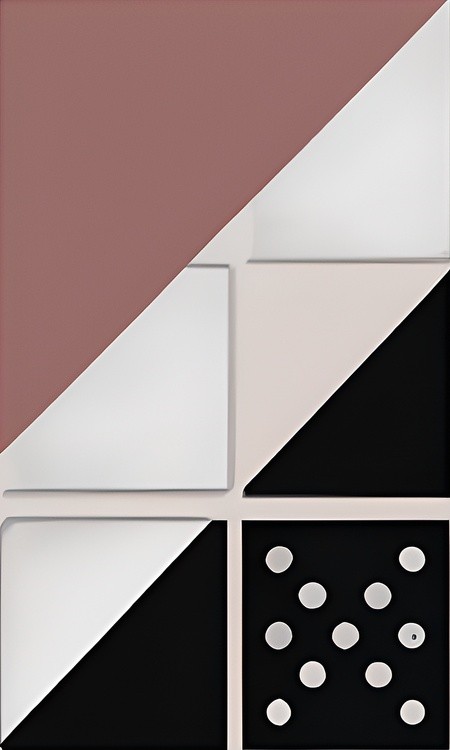 Abstract dominos minimalist painting