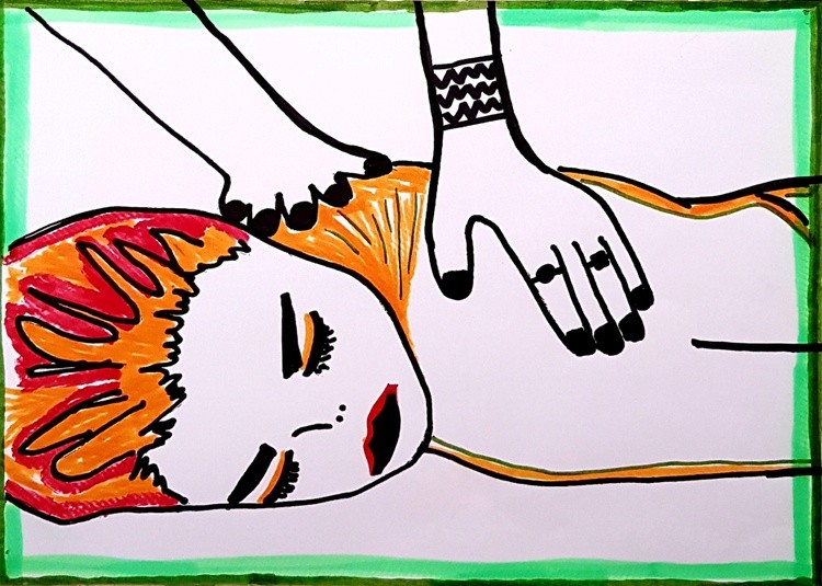 Massage therapy art by Dana, Los Angeles