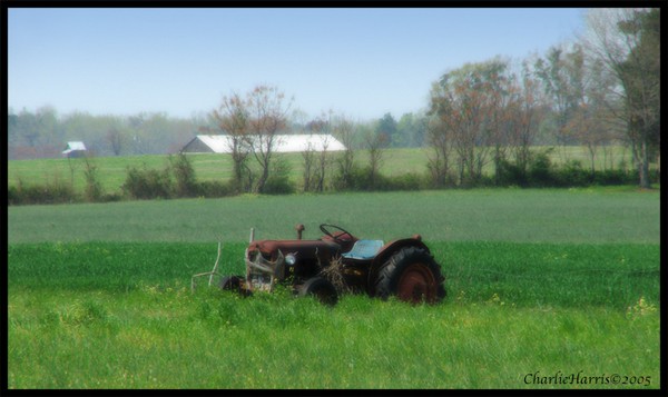Tractor In the Country Field