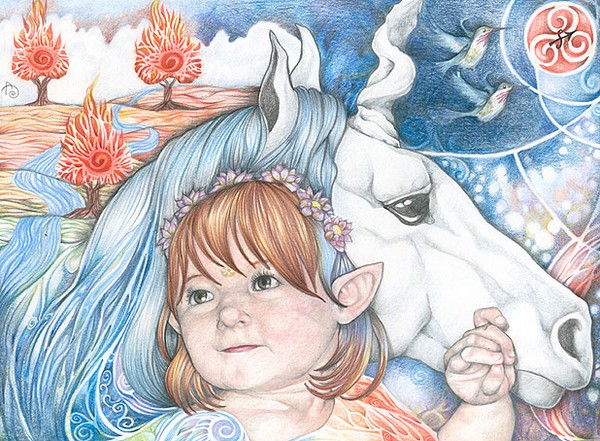 Portrait of Isobel and Unicorn