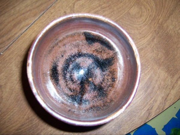 ceramic bowl brown inside detail