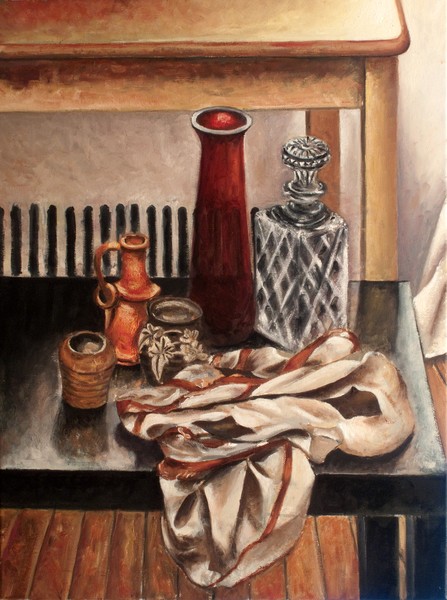 Still life with pottery