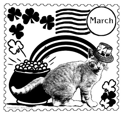 March Rubber Stamp Design