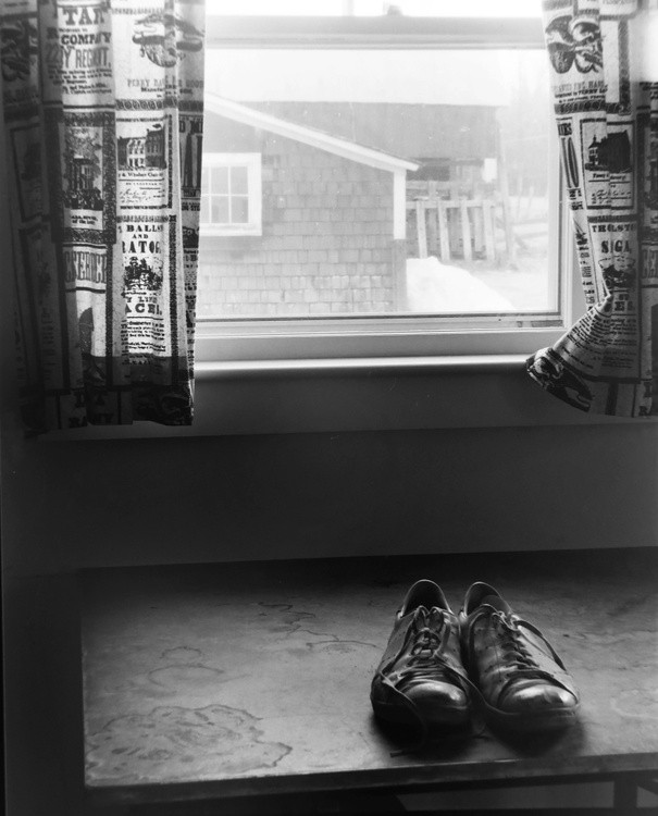 Shoes near window