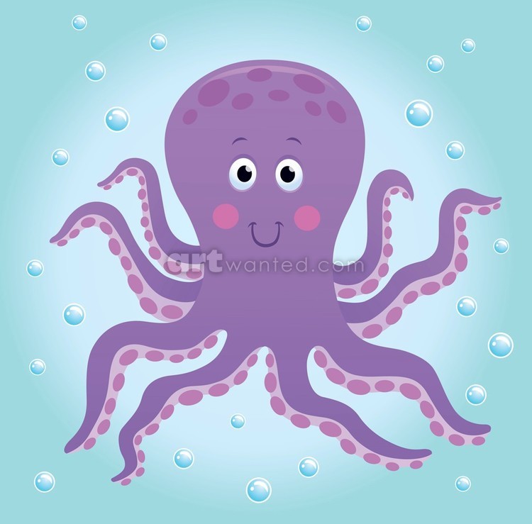 Cute Happy octopus