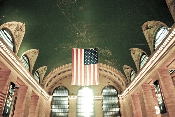Flag at Grand Central Station NYC