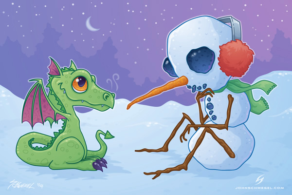 the dragon and the snowman