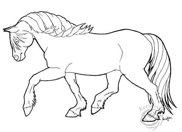 Haflinger Mare Coloring Page