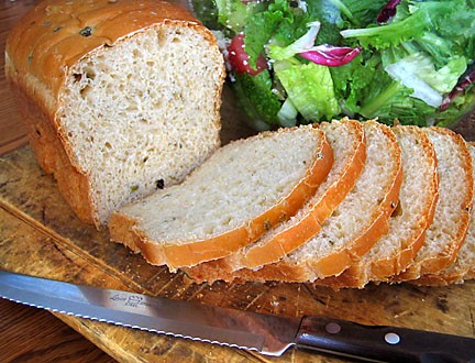 Lunch_Homemade bread and salad