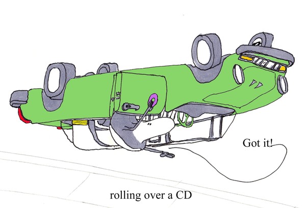 rolling over a CD