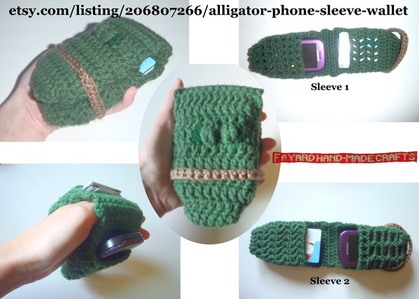 Alligator Phone Sleeve & Wallet