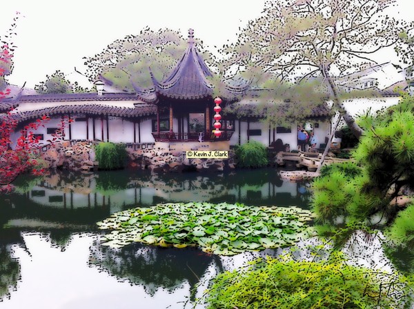 Chinese Garden, E-Copy of Photo / Digital Painting