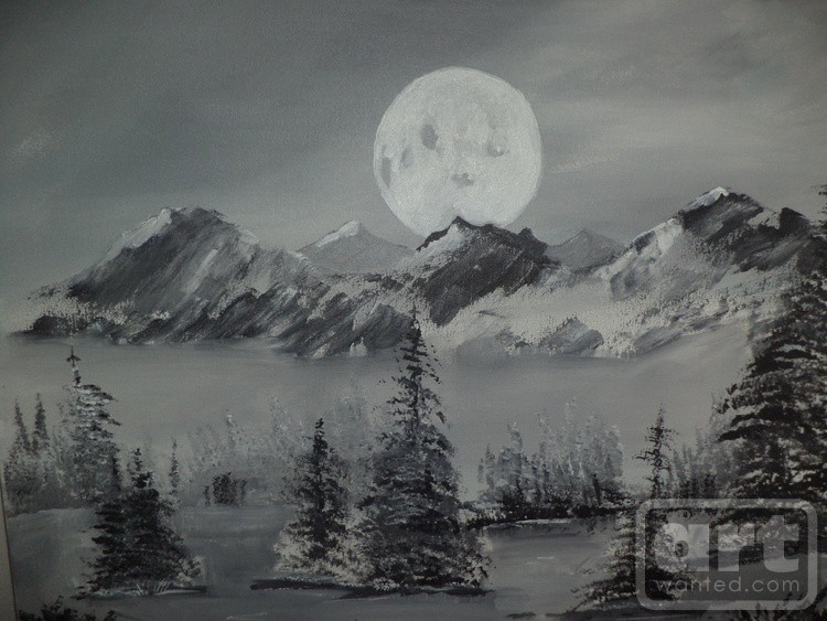 Moonlight In The Mountains Painting #296