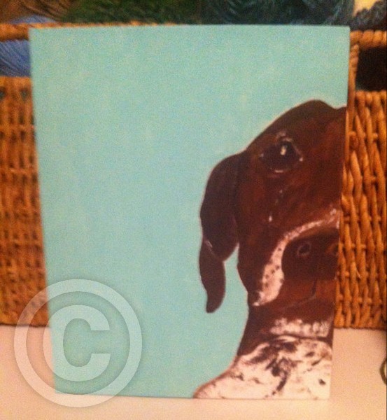 German Shorthaired Pointer Acrylic Painting