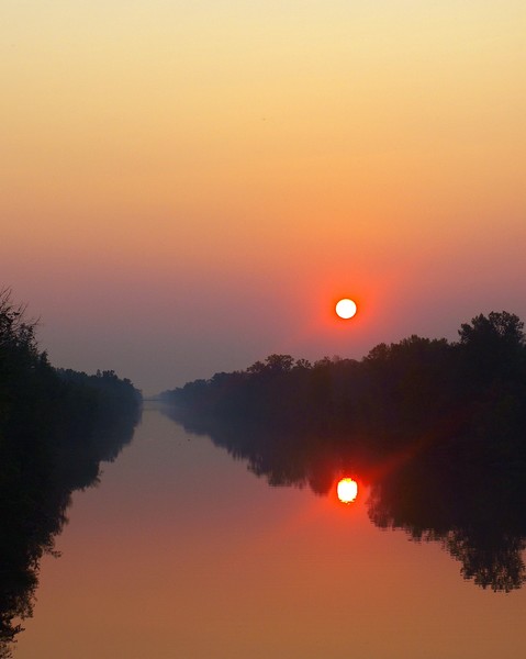 Sunset On Barge Canal 2