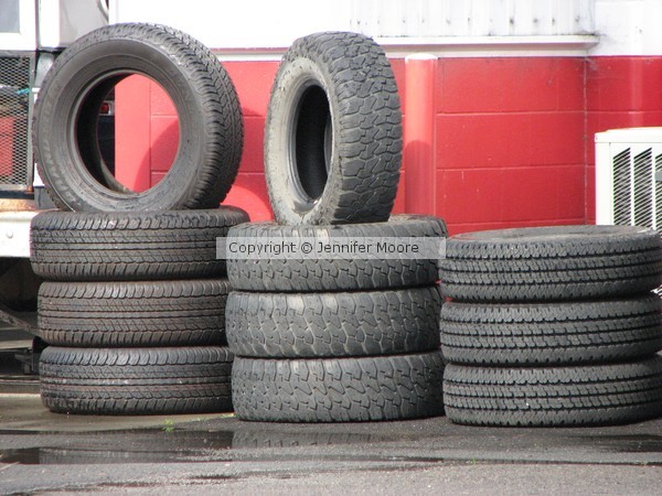 tires @ a gas station