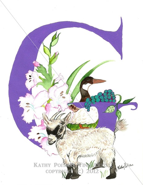 G is for Goat, Goose and Gladiolas