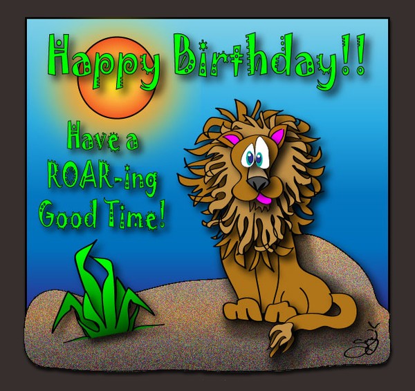 Lion Roaring Birthday Wishes